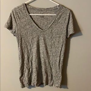 grey gradient v-neck tee